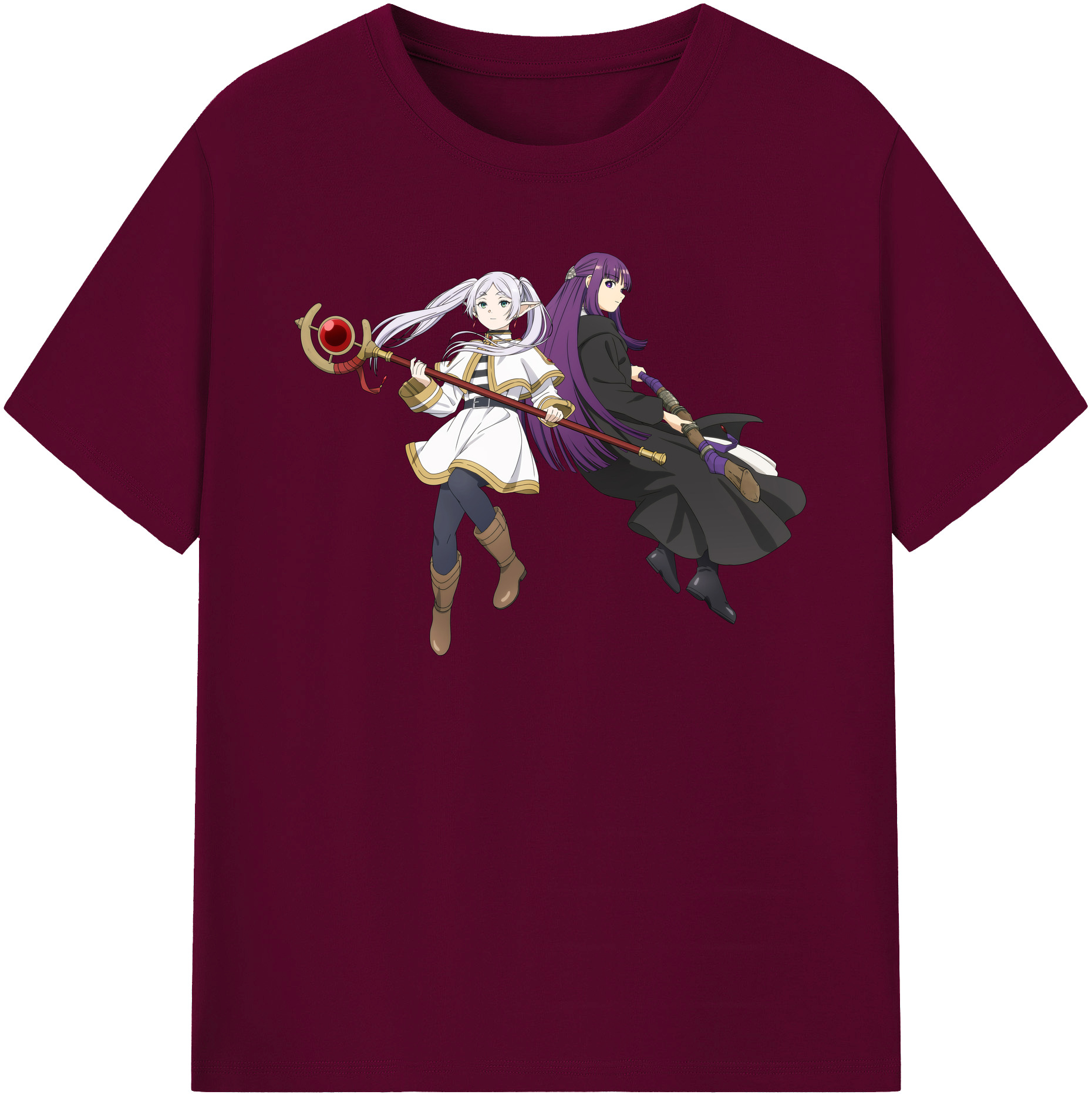 （画像用） 葬送のフリーレン Frieren レディースカジュアルプリントTシャツ（綿100％）
